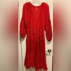 Free people red dress size xs